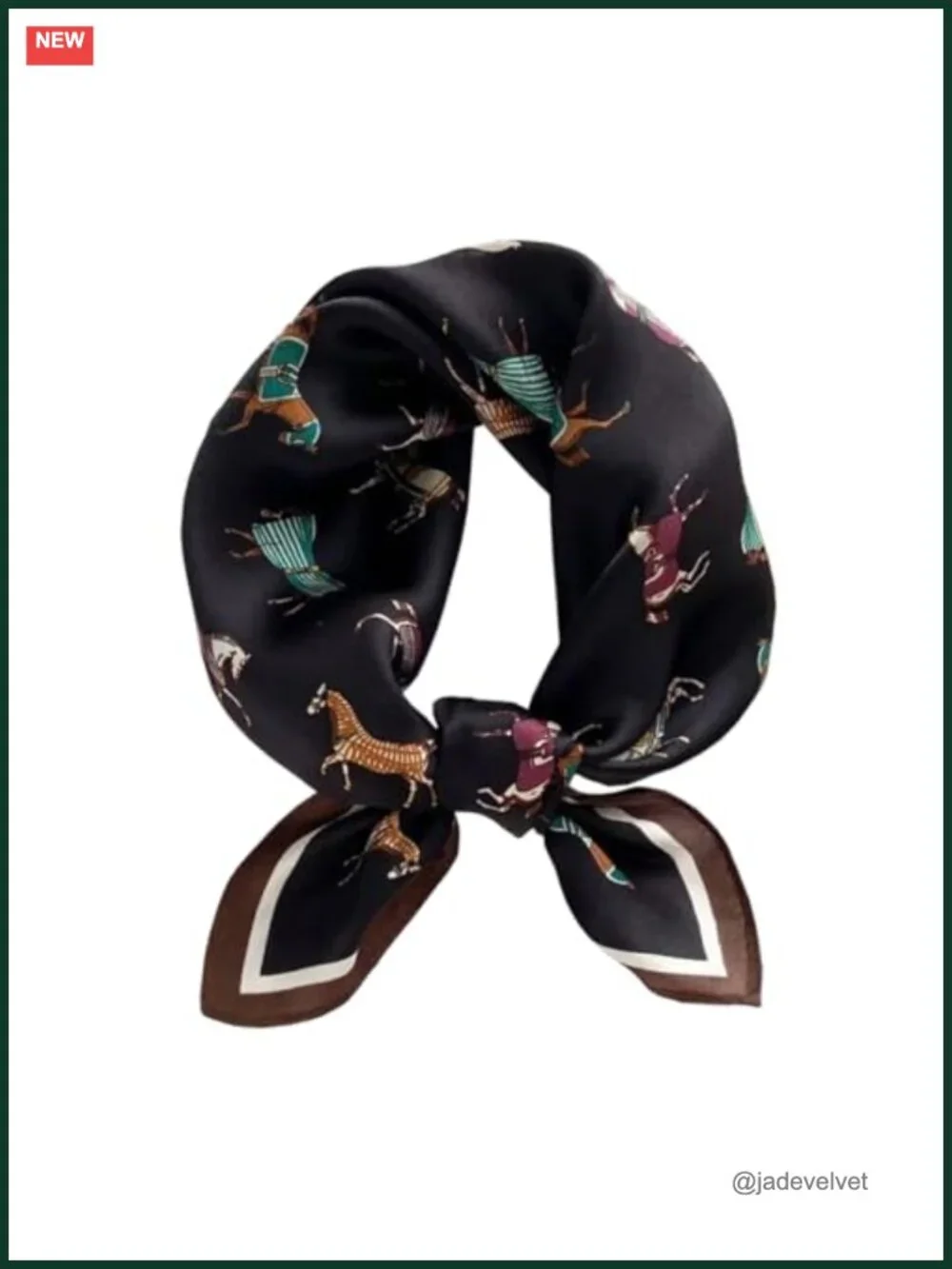 100% Pure Mulberry Silk Small Square Scarf 21x21 Digital Printed Neckerchief